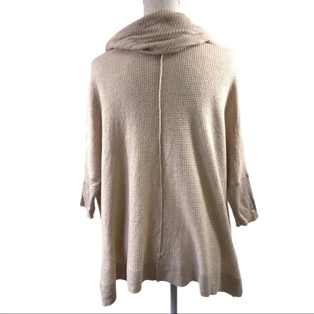 Fielel Flower Ivory Cowlneck Pullover Size S
